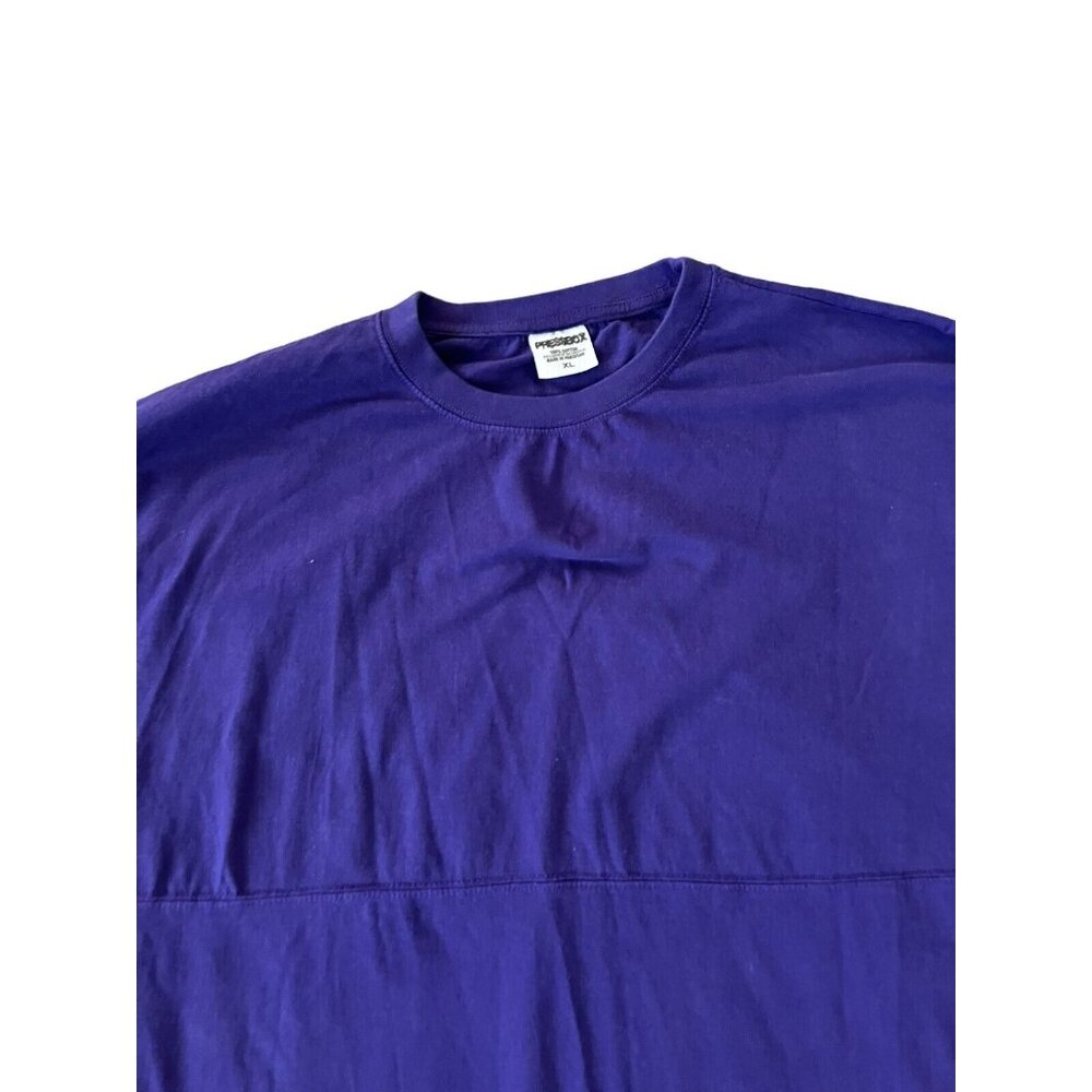 Pressbox Mens Long Sleeve T Shirt Purple Size XL Cotton Round Hem Pullover - Picture 4 of 7